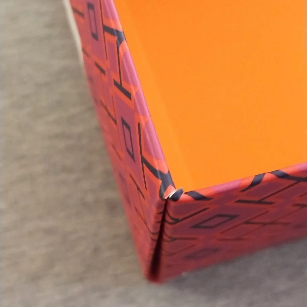 Tory Burch Shoe Box With Bold Geometric Design - Empty